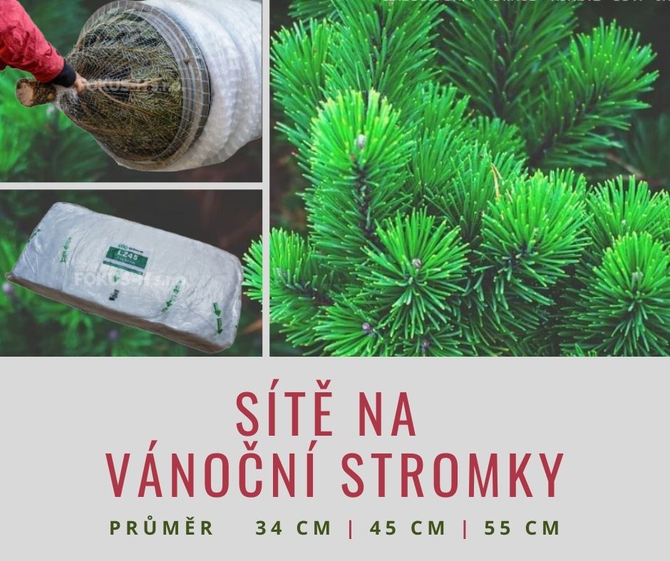 sítě na vánoční stromky